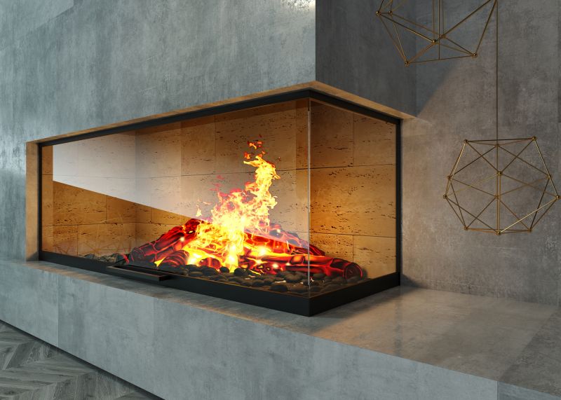 Modern Concrete Fireplace